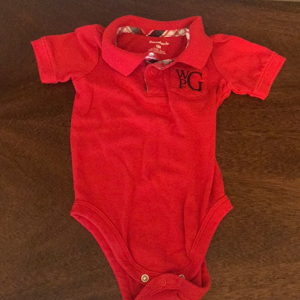 Embroidered “WPG” 18month polo onesie